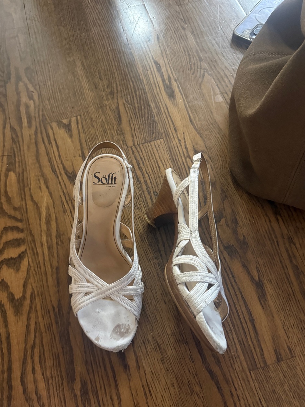 ISO !!!!!!!! Sofft Ivory Strappy Slingback Heels